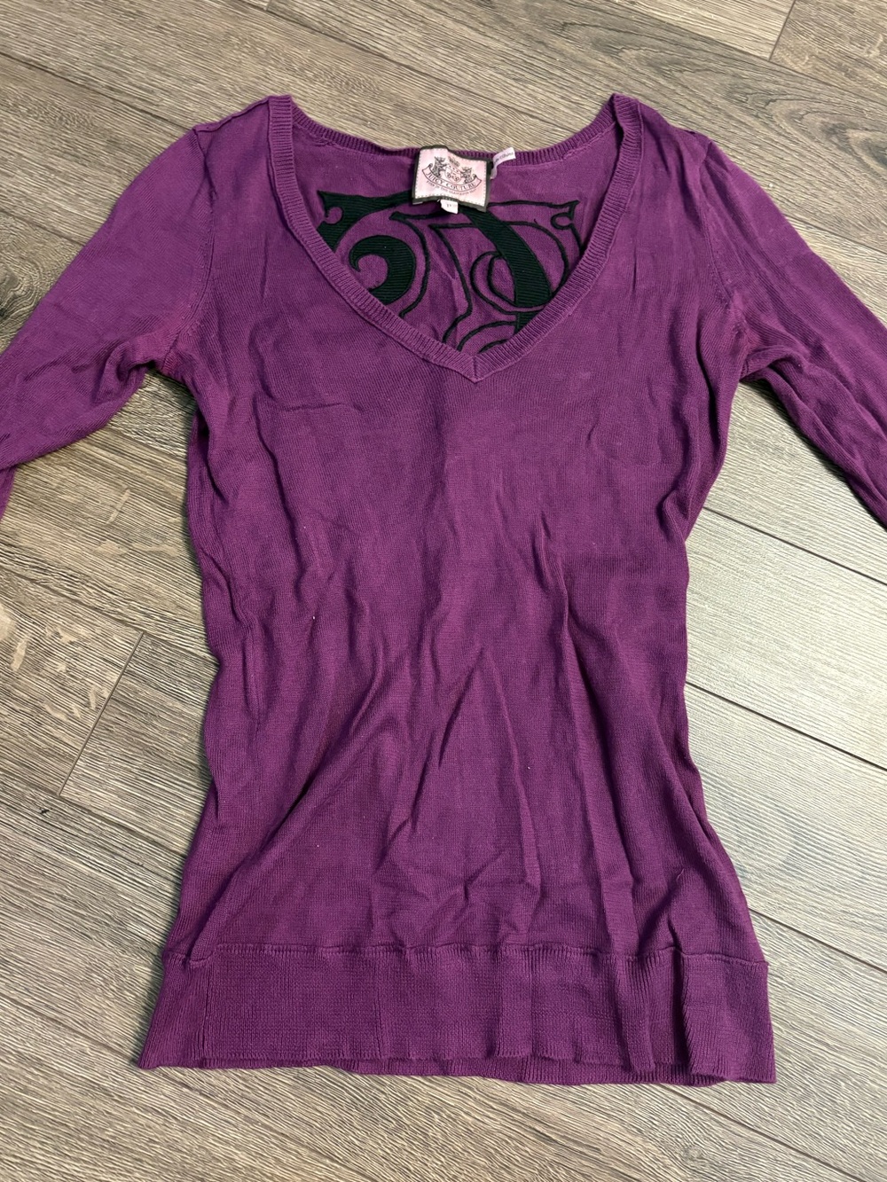 Juicy Couture Vintage Cotton V-neck Top